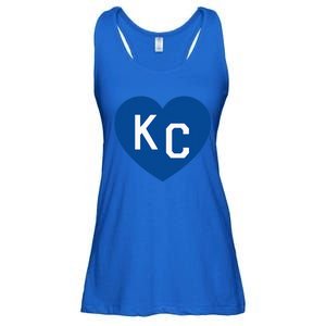 Kc Heart Blue Kansas City Heart Kc Blue Ladies Essential Flowy Tank