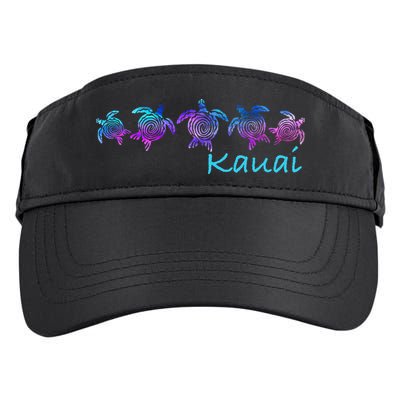 Kauai Hawaii Beach Design Tribal Turtle Gift Adult Drive Performance Visor