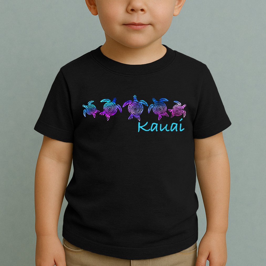 Kauai Hawaii Beach Design Tribal Turtle Gift Toddler T-Shirt