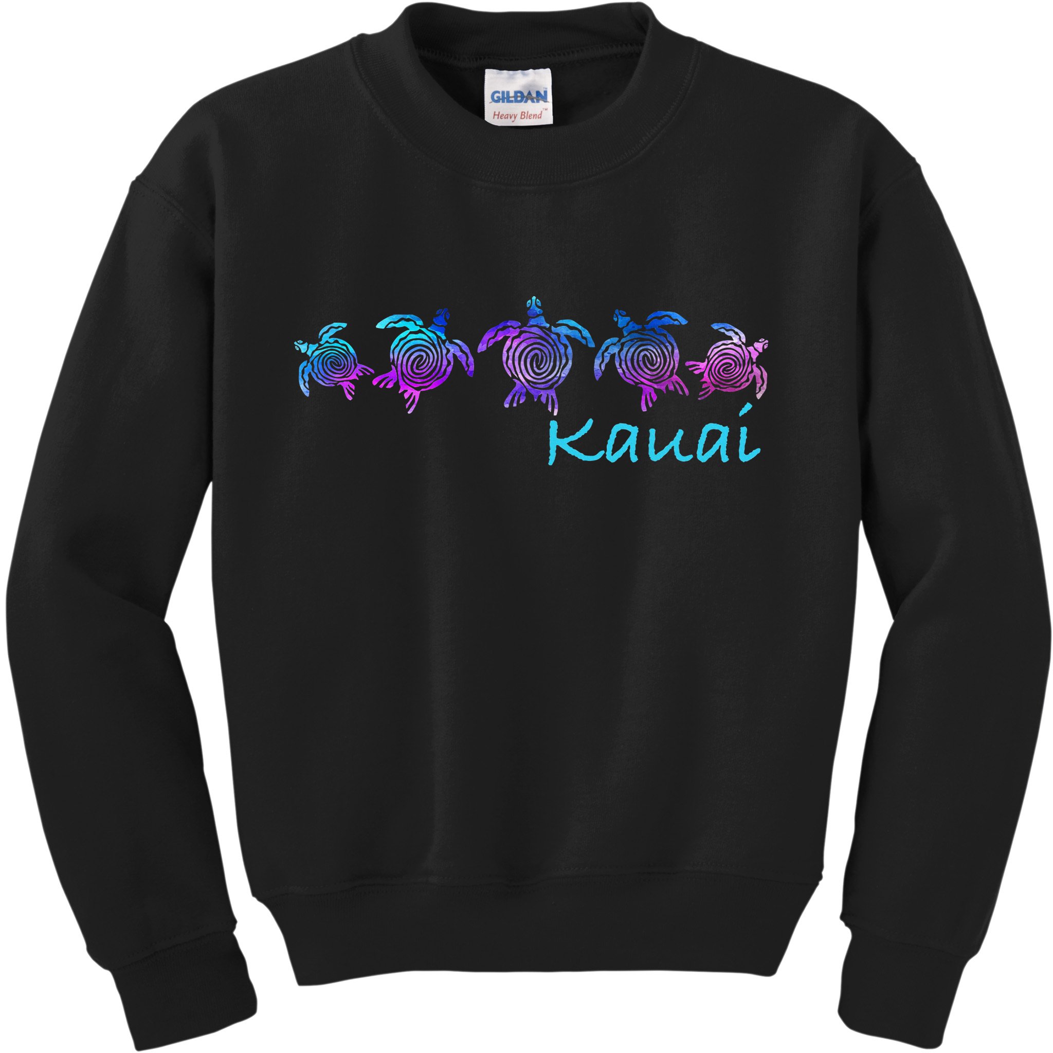 Kauai Hawaii Beach Design Tribal Turtle Gift Kids Sweatshirt
