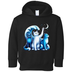 Kamala Harris Blue Cats Wave Kamala Funny For Cat Lovers Gift Toddler Hoodie