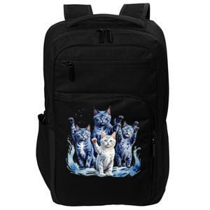 Kamala Harris Blue Cats Wave Funny For Cat Owners Impact Tech Backpack