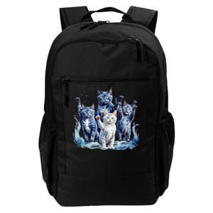 Kamala Harris Blue Cats Wave Funny For Cat Owners Daily Commute Backpack