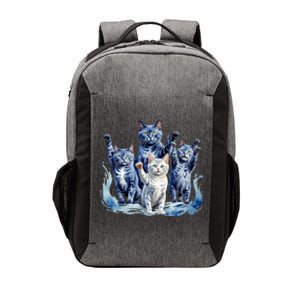 Kamala Harris Blue Cats Wave Funny For Cat Owners Vector Backpack