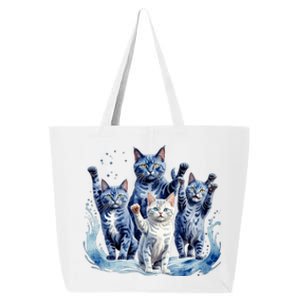 Kamala Harris Blue Cats Wave Funny For Cat Owners 25L Jumbo Tote