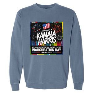 Kamala Harris Brings Change As 47th U.S. President Premium Garment-Dyed Sweatshirt