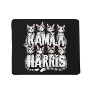 Kamala Harris Cat Lettering Positive Funny Mousepad