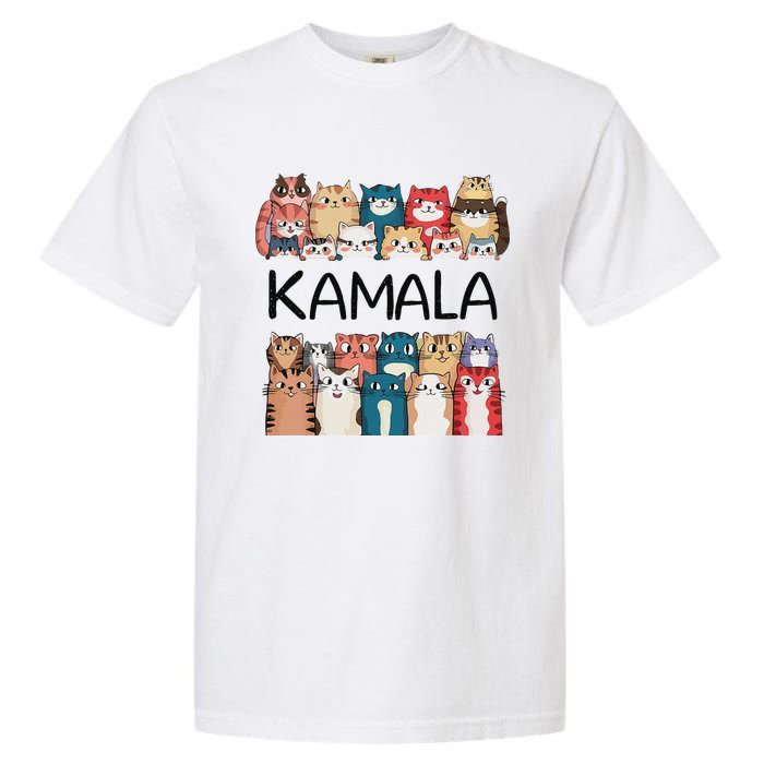 Kamala Harris Cat Lettering Positive Funny Garment-Dyed Heavyweight T-Shirt