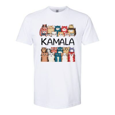 Kamala Harris Cat Lettering Positive Funny Softstyle CVC T-Shirt