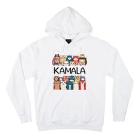 Kamala Harris Cat Lettering Positive Funny Hoodie