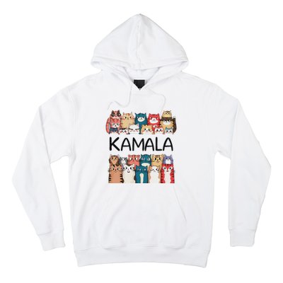 Kamala Harris Cat Lettering Positive Funny Hoodie