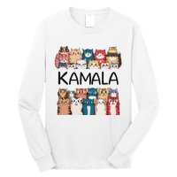 Kamala Harris Cat Lettering Positive Funny Long Sleeve Shirt