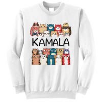 Kamala Harris Cat Lettering Positive Funny Sweatshirt