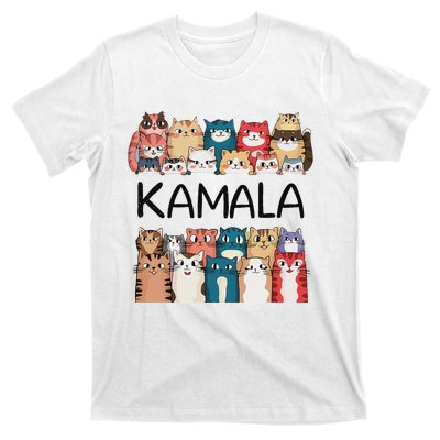 Kamala Harris Cat Lettering Positive Funny T-Shirt