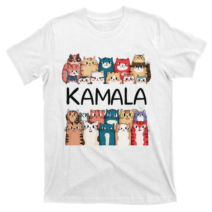 Kamala Harris Cat Lettering Positive Funny T-Shirt