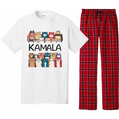 Kamala Harris Cat Lettering Positive Funny Pajama Set