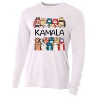 Kamala Harris Cat Lettering Positive Funny Cooling Performance Long Sleeve Crew