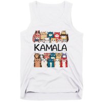 Kamala Harris Cat Lettering Positive Funny Tank Top