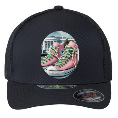 Kamala Harris Chucks Flexfit Unipanel Trucker Cap