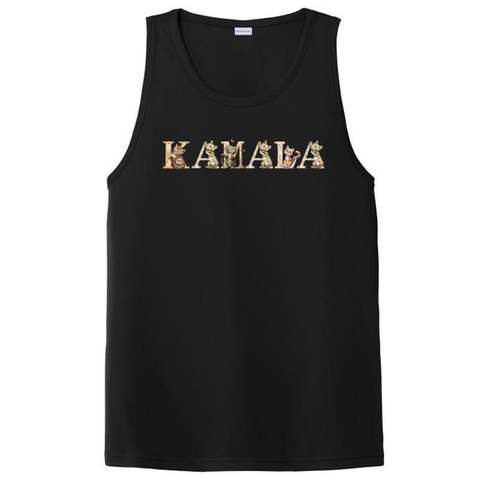 Kamala Harris Cute Cat And Kitten Font Design PosiCharge Competitor Tank