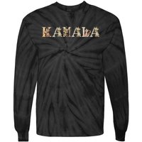 Kamala Harris Cute Cat And Kitten Font Design Tie-Dye Long Sleeve Shirt