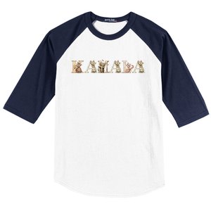 Kamala Harris Cute Cat And Kitten Font Design Baseball Sleeve Shirt