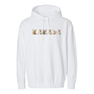 Kamala Harris Cute Cat And Kitten Font Design Garment-Dyed Fleece Hoodie