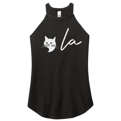 Kamala Harris Cat Lettering Positive Funny Kamala Cat 2024 Women’s Perfect Tri Rocker Tank