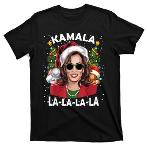 Kamala Harris Christmas Santa Kamala Lalala Comma La Harris T-Shirt