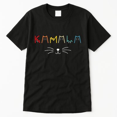 Kamala Harris Cat Lettering Positive Funny Tall T-Shirt