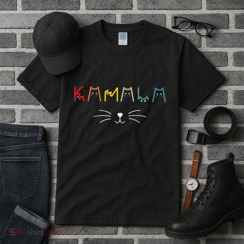 Kamala Harris Cat Lettering Positive Funny Tall T-Shirt