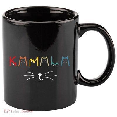 Kamala Harris Cat Lettering Positive Funny 11oz C Handle Ceramic Mug