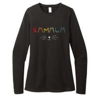 Kamala Harris Cat Lettering Positive Funny Womens CVC Long Sleeve Shirt