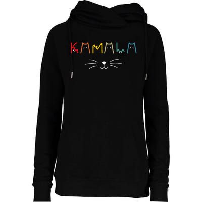 Kamala Harris Cat Lettering Positive Funny Womens Funnel Neck Pullover Hood