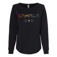 Kamala Harris Cat Lettering Positive Funny Womens California Wash Sweatshirt