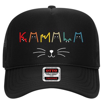 Kamala Harris Cat Lettering Positive Funny Trucker Hat