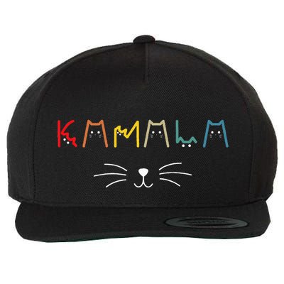Kamala Harris Cat Lettering Positive Funny Wool Snapback Cap