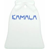 Kamala Harris Cat Lettering Positive Funny Ceramic Bell Ornament