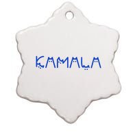 Kamala Harris Cat Lettering Positive Funny Ceramic Star Ornament