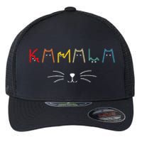 Kamala Harris Cat Lettering Positive Flexfit Unipanel Trucker Cap