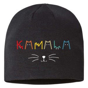 Kamala Harris Cat Lettering Positive Sustainable Beanie