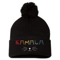 Kamala Harris Cat Lettering Positive Pom Pom 12in Knit Beanie