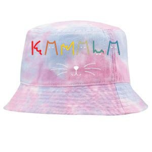 Kamala Harris Cat Lettering Positive Tie-Dyed Bucket Hat