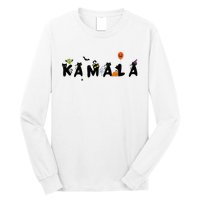 Kamala Halloween Cat Witch Hat Pumpkin Cat Lady Kamala Haris Premium Long Sleeve Shirt