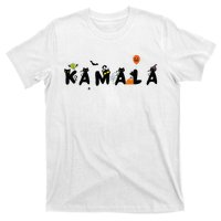 Kamala Halloween Cat Witch Hat Pumpkin Cat Lady Kamala Haris Premium T-Shirt