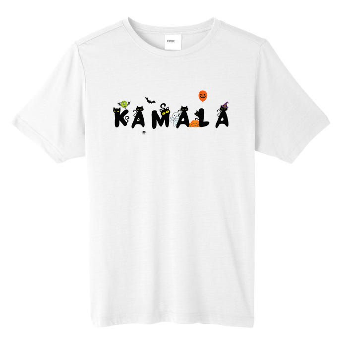 Kamala Halloween Cat Witch Hat Pumpkin Cat Lady Kamala Haris Premium Tall Fusion ChromaSoft Performance T-Shirt