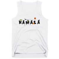 Kamala Halloween Cat Witch Hat Pumpkin Cat Lady Kamala Haris Premium Tank Top