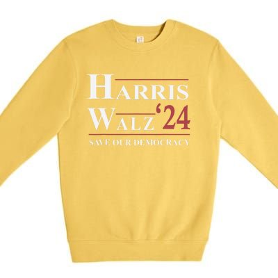 Kamala Harris Cat Lettering Positive Funny Premium Crewneck Sweatshirt