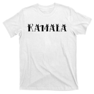 Kamala Harris Cat Lettering Positive Funny T-Shirt