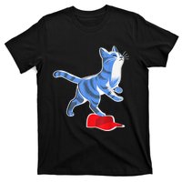 Kamala Harris Cat Stepping On Maga Hat Vp President 2024 T-Shirt